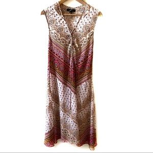 Gnu long sheer floral dress